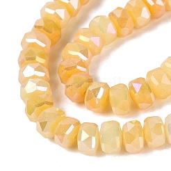 Electroplate Crackle Imitation Jade Glass Beads Strands&nbsp;EGLA-Q135-01A-C07