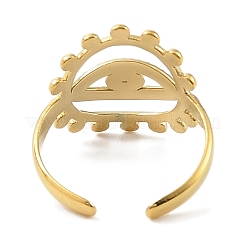 Ion Plating(IP) 304 Stainless Steel Open Cuff Ring for Women&nbsp;RJEW-F166-02G-02