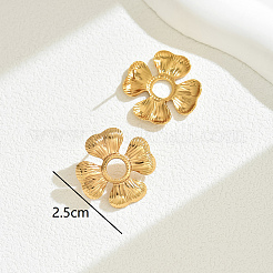 201 Stainless Steel Flower Stud Earrings&nbsp;GP4061