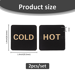 2Pcs Acrylic Cold and Hot Water Signs&nbsp;AJEW-WH0270-332