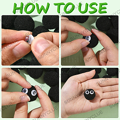 150Pcs Polyester Pom Pom Ball&nbsp;DIY-SC0031-33C