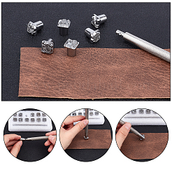 Zinc Alloy Steal Puncher Set&nbsp;TOOL-WH0018-66P-02