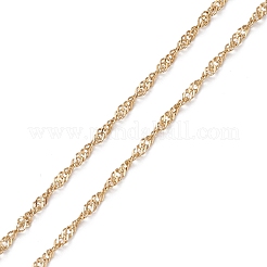 201 Stainless Steel Virgin Cross Pendant 304 Stainless Steel Singapore Chain Rosary Bead Necklaces for Women Men&nbsp;NJEW-JN05437