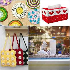 4 Sheets Rectangle Plastic Mesh Canvas Sheets&nbsp;DIY-CP0012-72A