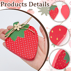 Wood Strawberry Desktop Decoration&nbsp;AJEW-WH0434-14