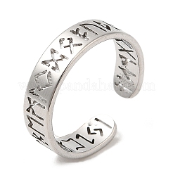 Non-Tarnish 304 Stainless Steel Open Cuff Rings&nbsp;RJEW-K245-57P