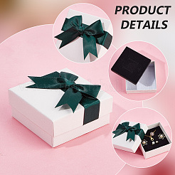 12Pcs Square Cardboard Jewelry Set Box&nbsp;CBOX-NB0001-29B
