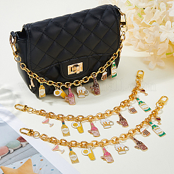 3Pcs Oktoberfest Alloy Enamel Bear Pendant Aluminum Bag Decorative Chains&nbsp;HJEW-HS00108