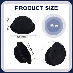15Pcs Cloth Round Fascinator Hat for Dolls&nbsp;DIY-BC0015-98B