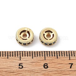 Brass Micro Pave Cubic Zirconia Beads&nbsp;KK-R216-10B-KCG01