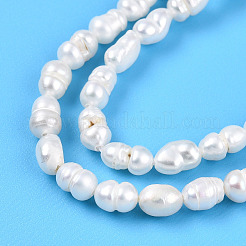 Natural Cultured Freshwater Pearl Beads Strands&nbsp;PEAR-N012-02N-01
