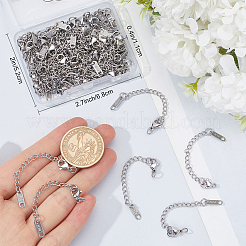 50Pcs 304 Stainless Steel Chain Extender&nbsp;STAS-BBC0005-49