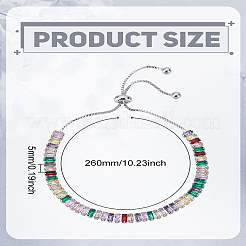 1Pc Brass Rhinestone Beads Slider Bracelets for Women&nbsp;BJEW-LP0002-29P