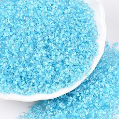 8/0 Inside Colours Transparent Glass Seed Beads&nbsp;SEED-T007-06E