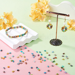 300Pcs Picasso Glass Seed Beads&nbsp;EGLA-TA0013-75