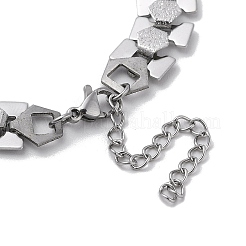 Non-Tarnish 304 Stainless Steel Hexagon Link Chain Bracelets for Women Men&nbsp;BJEW-Q343-13P