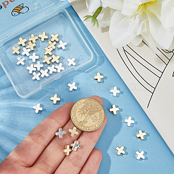 40Pcs 2 Colors Brass Beads&nbsp;KK-BBC0022-64