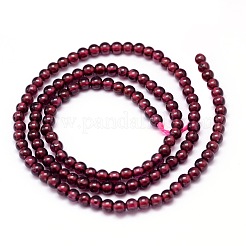 Mozambique Import Natural Grade A Garnet Round Beads Strands&nbsp;G-E300-A-3mm