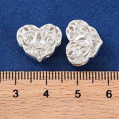 Brass Micro Pave Clear Cubic Zirconia Beads&nbsp;KK-S389-20S