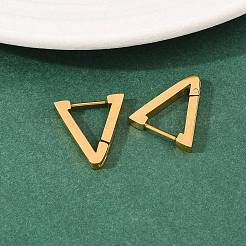 304 Stainless Steel Triangle Hoop Earrings&nbsp;EJEW-P324-01G