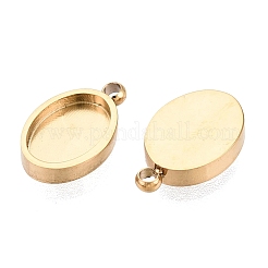 304 Stainless Steel Pendant Cabochon Component&nbsp;STAS-Q113-25A-G