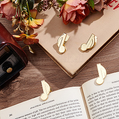 4Pcs Musical Note Zinc Alloy Clips&nbsp;AJEW-CP0009-08B-G