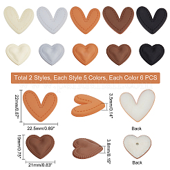 60Pcs 10 Styles Opaque Resin Cabochons&nbsp;FIND-PH0006-23