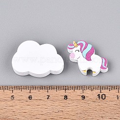 Printed Natural Maple Wood Beads&nbsp;WOOD-N019-01