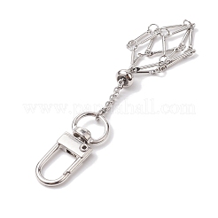 2Pcs 2 Styles Brass Bar Link Chains Pouch Stone Pendant Decorations&nbsp;HJEW-JM02034-02