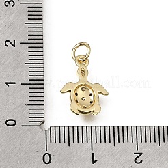 Brass Micro Pave Black Cubic Zirconia Pendants&nbsp;CU-L001-10G-03