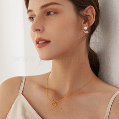 3 Pairs 3 Style Crystal Rhinestone Tulip Flower Stud Earrings with Plastic Pearl Beaded&nbsp;EJEW-FI0001-51