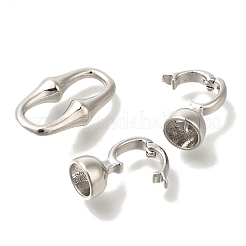 Brass Fold Over Clasps&nbsp;KK-K389-118P