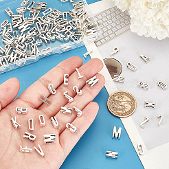 Tibetan Style Alloy Alphabet Slide Charms&nbsp;TIBEP-PH0004-49AS