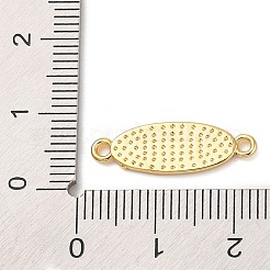 Beach Theme Rack Plating Brass Oval Connector Charms&nbsp;KK-P261-08F-G02