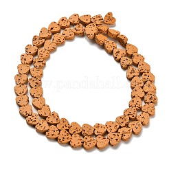 Synthetic Lava Rock Dyed Beads Strands&nbsp;G-R010-01C