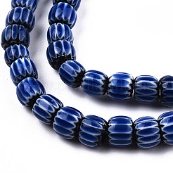 Handmade Lampwork Chevron Beads Strands&nbsp;X-LAMP-N023-003-01