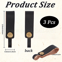 3Pcs Cowhide Leather Keychains&nbsp;KEYC-CL0001-33B
