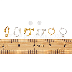 Brass Clip-on Earrings Findings&nbsp;KK-TA0007-66