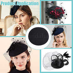 EVA Cloth Round Fascinator Hat Base for Millinery Magic&nbsp;FIND-WH0152-947E