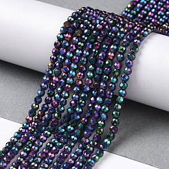Electroplate Glass Beads Strands&nbsp;GLAA-H021-01B-FP11