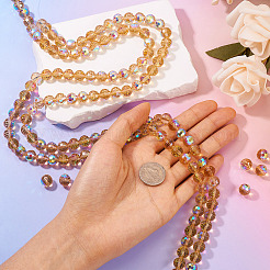 2 Strands Transparent Electroplate Glass Beads Strands&nbsp;EGLA-TA0001-77
