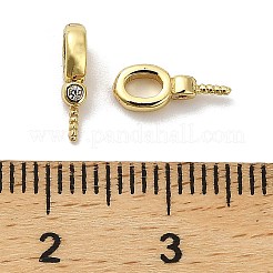 Brass Micro Pave Cubic Zirconia Cup Pearl Peg Bails Pin Pendants&nbsp;KK-S397-01A