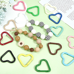 20Pcs Aluminum Spring Gate Rings&nbsp;KEYC-SC0001-63