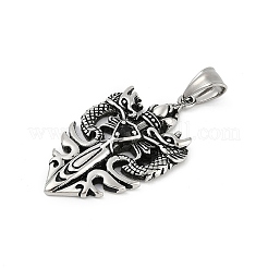 304 Stainless Steel Big Pendants&nbsp;STAS-F310-20AS