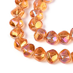 Electroplate Transparent Glass Beads Strands&nbsp;EGLA-N017-05A-A04