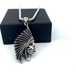 Vintage Native American 304 Stainless Steel Pendant Men’s Necklaces&nbsp;AR3449
