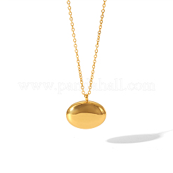 Fashion Oval 304 Stainless Steel Stud Earrings & Pendant Necklaces Sets for Women&nbsp;BL8928-1