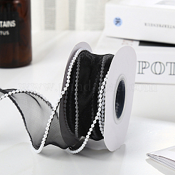 4Rolls ABS Pearl Edged Mesh Ribbon for Bowknot Making&nbsp;OCOR-CY0002-44A