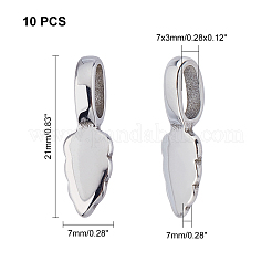 Tarnish Resistant 304 Stainless Steel Glue-on Flat Pad Pendant Bails&nbsp;STAS-H009
