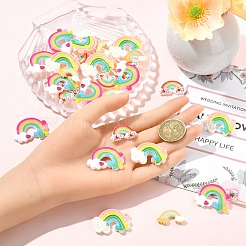 32Pcs 4 Styles Opaque Resin Cabochons&nbsp;CRES-YW0001-46